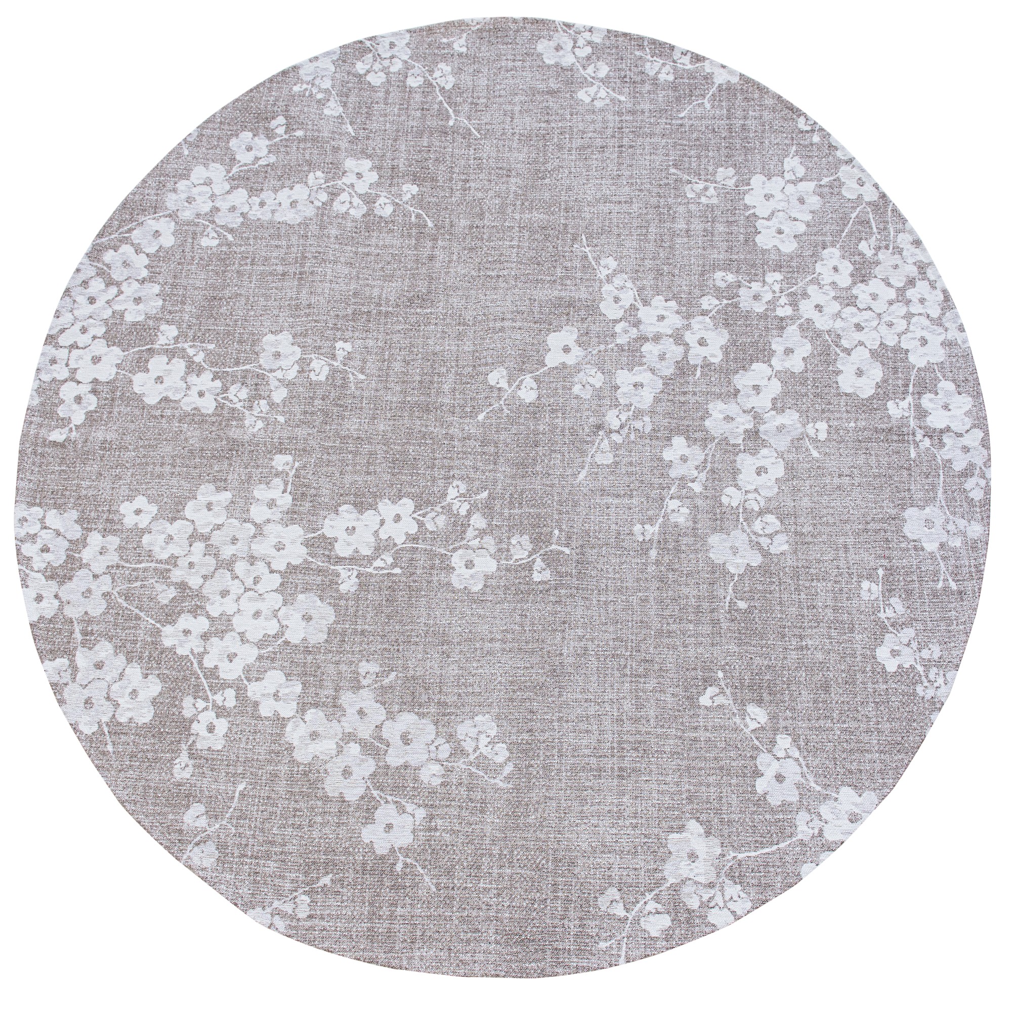 Louis De Poortere Designer Sakura Round Rugs In 9373 Morning Mist